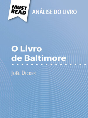 cover image of O Livro de Baltimore de Joël Dicker (Análise do livro)